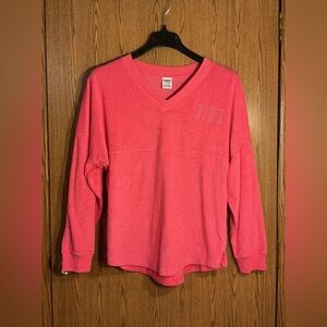 PINK Victoria's Secret Terry Cloth V-Neck Top